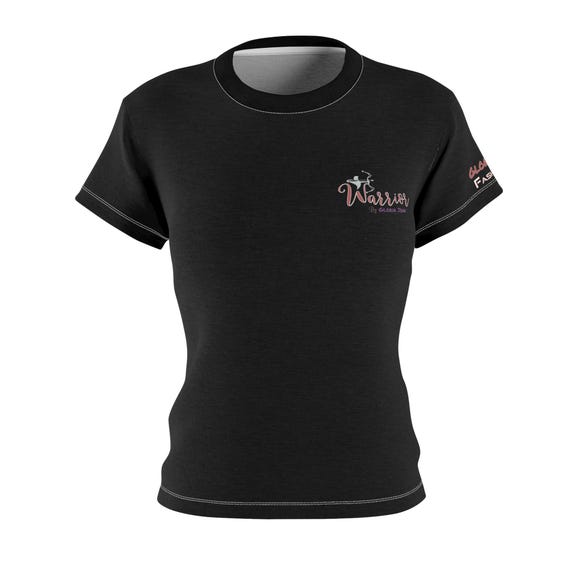 Warrior Logo Front,Warrior Heart Back, Ladies' Tee, Gloria Jean's Fashion Fuzed