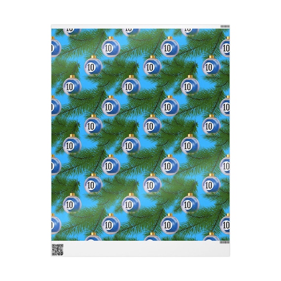 10 Ball Pool Ornament Wrapping Paper. Pool, Billiards. Pool Player gift.