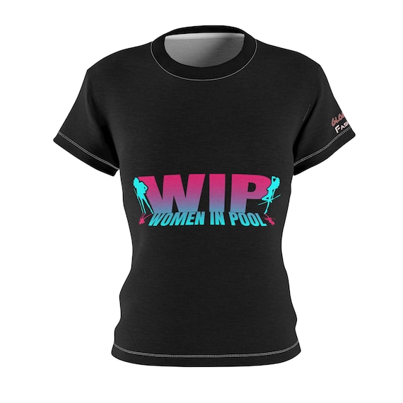 Women In Pool Graphic Tee: Customizable Back, Fashion Fuzed