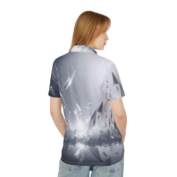 Abstract Crystal Unisex Polo Shirt, Gloria Jean's Fashion Fuzed