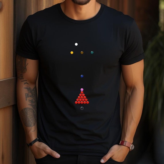 Snooker balls layout. Snooker shirt.
