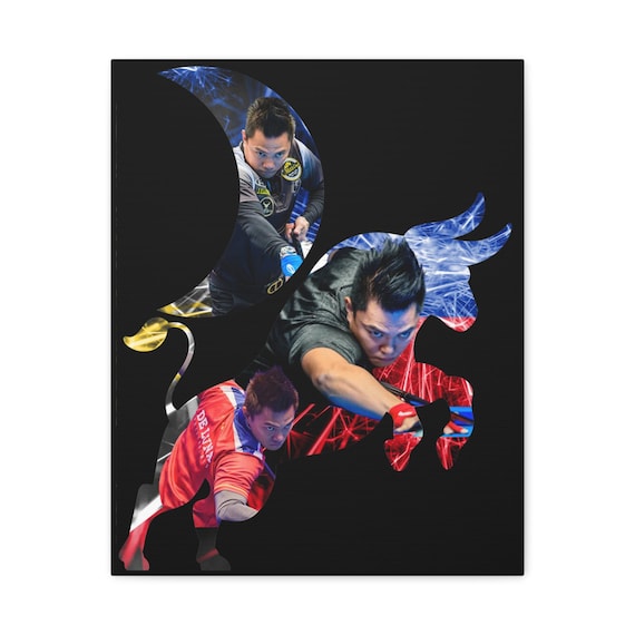 Jeffrey "The Bull" de Luna Matte Canvas Wall Art, Unique Home Décor, Gift for Sports Lovers
