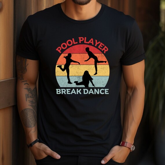 Pool Player Break Dance, Billiards, Pocket Billards, Snooker, Carom, 8 Ball, 9 Ball, 10 Ball, 14.1, Straight Pool.