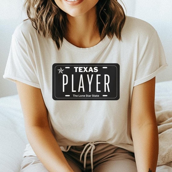 Black Texas Plate Player. Pool Player, Pool, Billiards. 8 ball, 9 ball. 10 ball. Carom, Snooker, 14.1, straight pool. gift for pool player