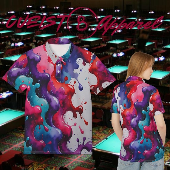 Colorful Splash AOP Polo Shirt | Unisex