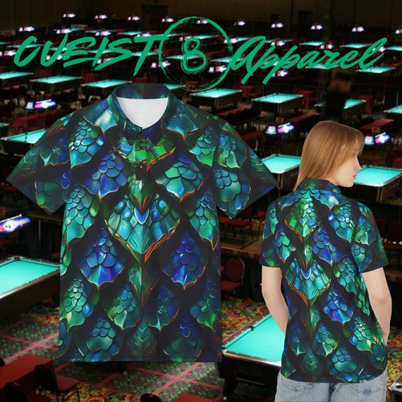 Vibrant Dragon Scale Unisex Polo Shirt