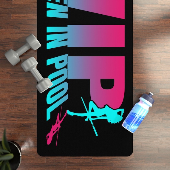 WIP - Women in Pool Rubber Yoga Mat, Pool Player, Yoga Accessories, Fitness Gear, Gym Mats, Gift for Yoga Lovers, Exercise Mat
