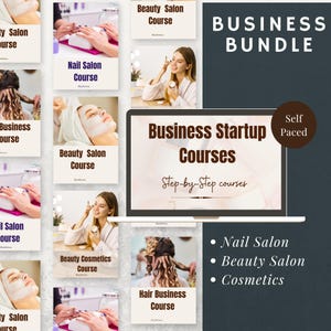 Salon Business Course Bundle | Start Nail, Hair, Beauty or Cosmetics Business | Self-Paced Digital Startup Guide for Beauty Entrepreneurs