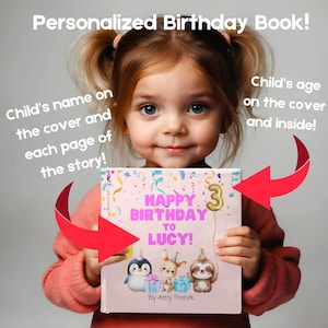 Personalized Birthday Book First Birthday Book Second Birthday Book happy birthday Book Personalized Book for boys or girls 1st 2nd 3rd Book