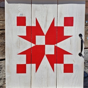 Barn Door Design Barn Quilt 18&quot;x24&quot; outdoor art-wood sign - quilt pattern - wood sign - farmhouse style - rustic