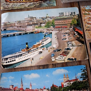 12 cartoline postali nautiche d'epoca degli anni '60, '70 e '80, velieri, traghetti, pescherecci, cartoline postali marittime Articoli da collezione