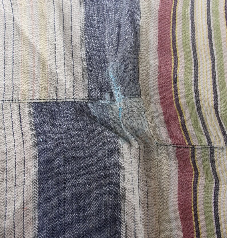 Soul Cloth, Boro Cloth, Patched restored fabric Faded colors with a history image 7