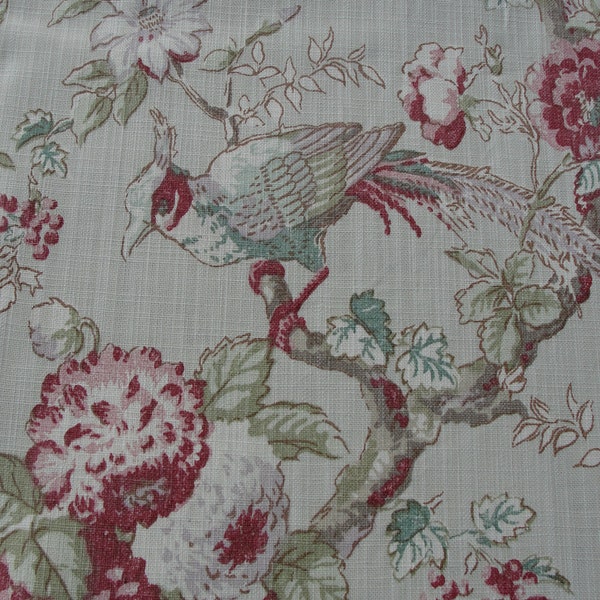 Porter & Stone Upholstery / Curtain Fabric Birds and Flowers English design Floral Upholstery Fabric, Sturdy Cotton Heavy fabric