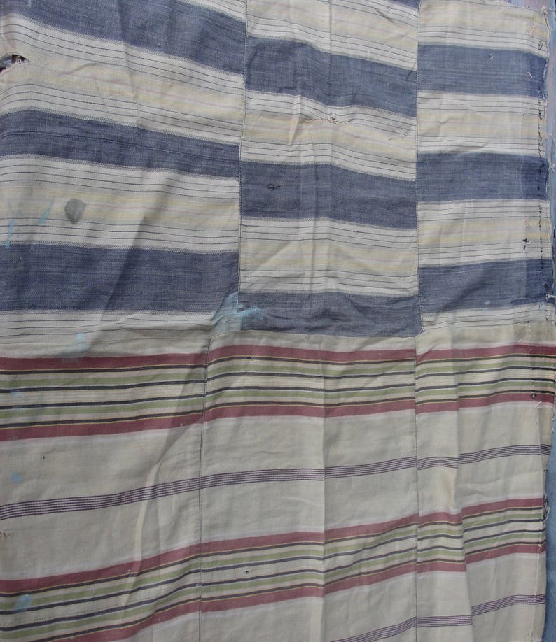 Soul Cloth, Boro Cloth, Patched restored fabric Faded colors with a history image 6