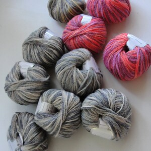 10 skeins of Acrylic/ Polyamide Mix Yarn, Medium weight Yarn, Verona Shine Yarn, Art Yarn, Knitting projects Ombre