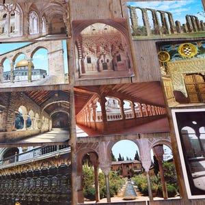 10 postales arquitectónicas antiguas de los años 70 y 80, puertas, arcos, ruinas, tarjetas postales, artículos de colección