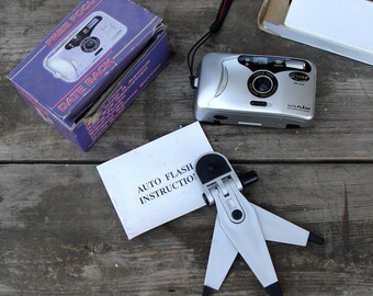 Vintage Analog camera with original packaging, instructions and tripod