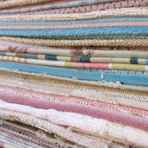 Pastel Velvet Chenille Fabric Destash: Upholstery Sample Pieces for Quilting