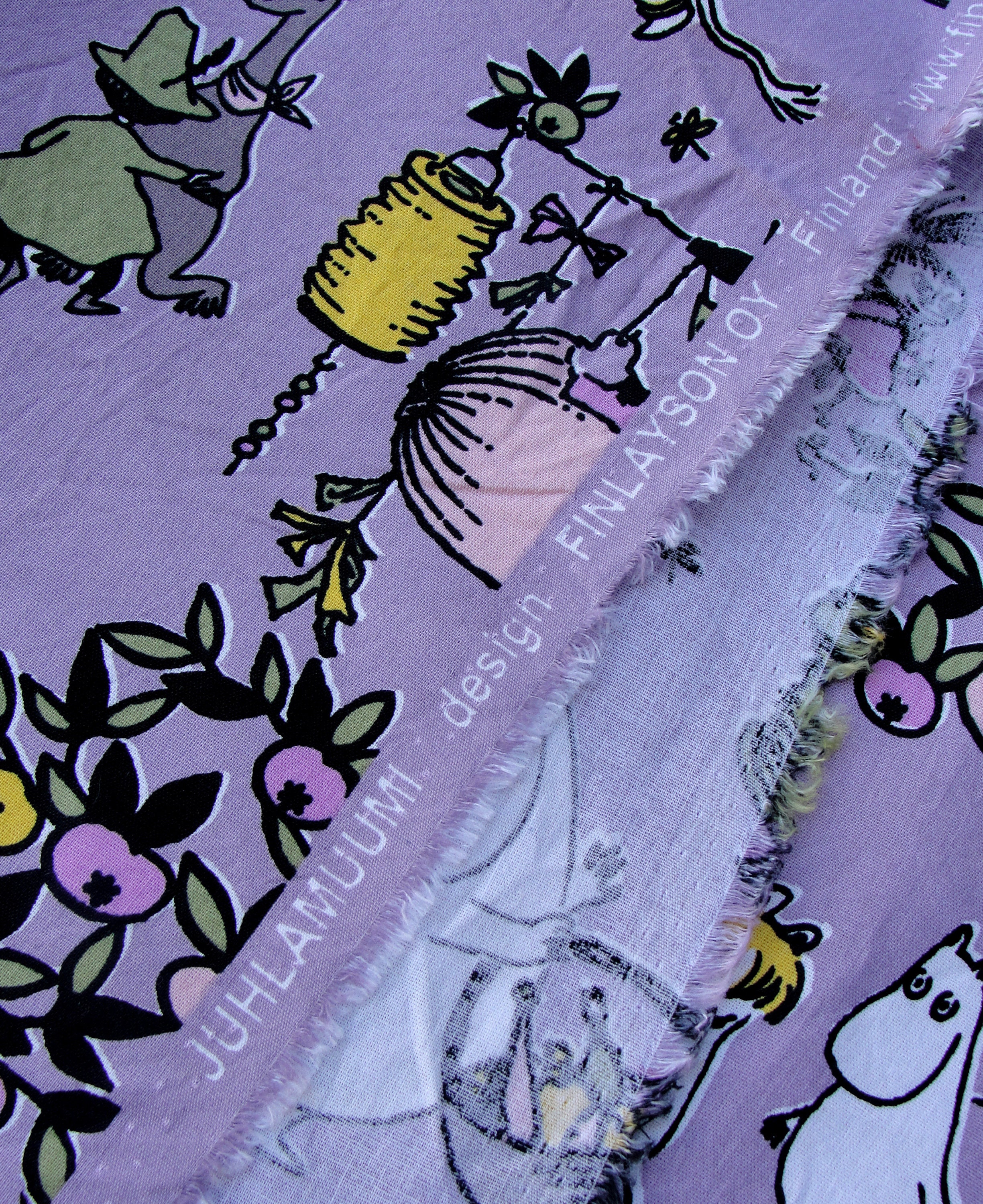Lilac Moomin Fabric Cotton by Finlayson. Muumimamma Unelmoi - Etsy Australia
