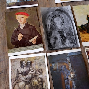 12 postales vintage de las décadas de 1960, 1970 y 1980, retratos, paisajes, Van Gogh, Dalí, artículos de colección