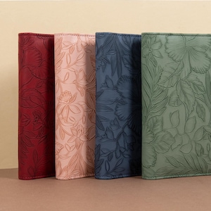 Personalized A5 Pu Leather Portfolio, Embossed Leather Planner Diary, Notebook Journal Case, Custom Padfolio for Girls