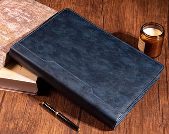 Porte-documents en cuir synthétique polyuréthane pour femme, couverture de cahier rechargeable A4, classeur de journal à 3 anneaux, organiseur de bloc-notes avec logo personnalisé, cadeau de rentrée scolaire pour elle