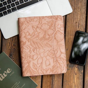 Personalizowany skórzany portfel planer, wymienny tłoczony notes A5 Padfolio dla kobiet, etui na dziennik, spersonalizowane notatniki, prezent na ukończenie szkoły dla niej