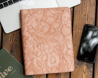 Personalized Pu Leather Portfolio Planner, Refillable Embossed A5 Padfolio Women, Journal Case, Custom Notepads, Graduation Gift for Her