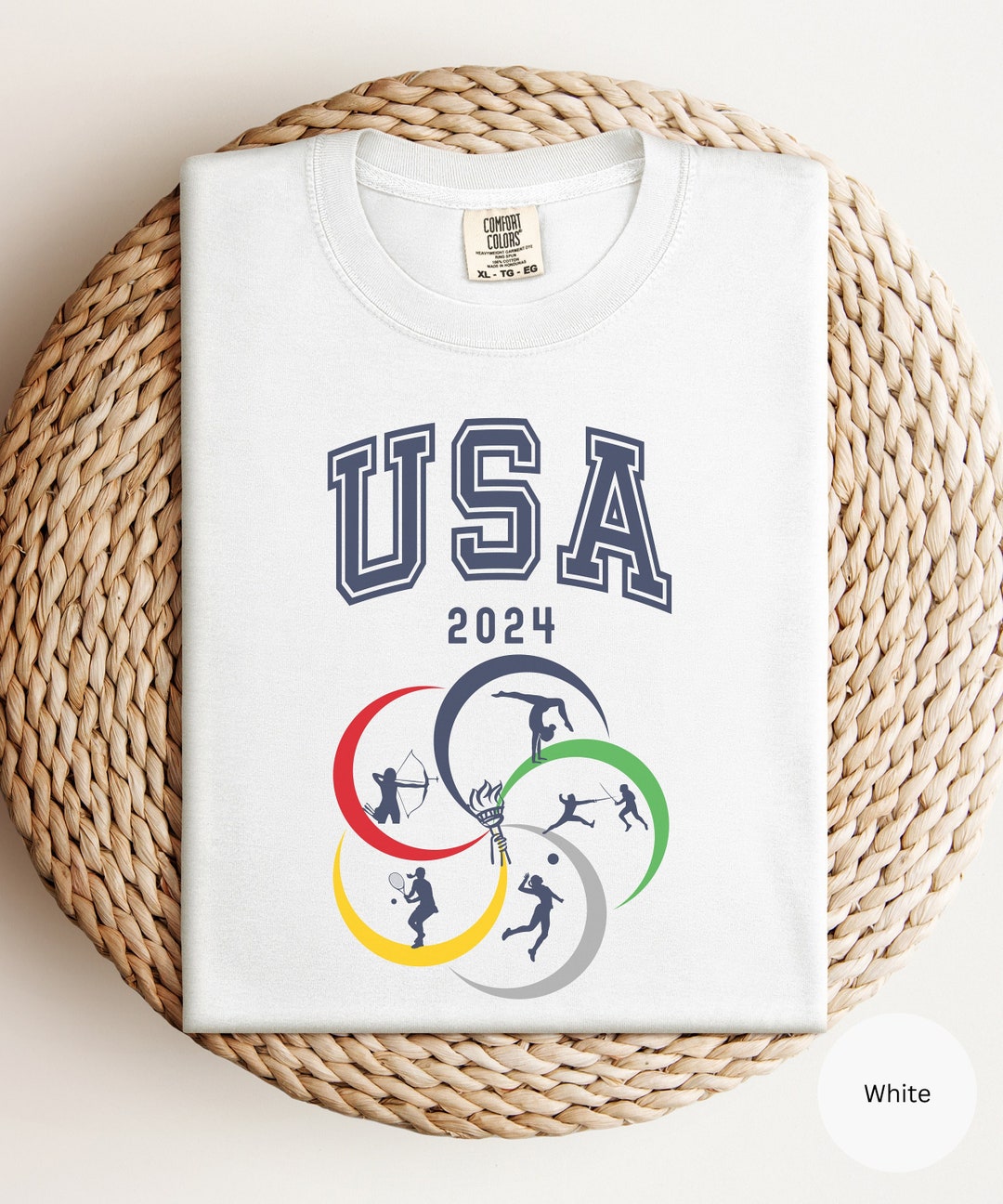 2024 Team USA Shirt, Usa 2024 Tshirt, Paris France Tee, Support Team Usa, Team Usa, Unisex