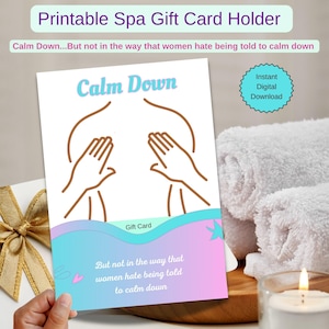 Porta-cartão-presente para o dia das mães para impressão, cartão engraçado para o dia das mães, presente para o dia das mães, presentes para a mãe, presente de spa para ela, primeiro dia das mães