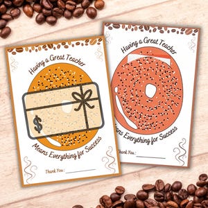 Porta tarjetas de regalo para maestros, tarjeta de agradecimiento imprimible, agradecimiento para maestros, regalo de último día de clases, fin de año, tutor de maestros estudiantes, 5x7"