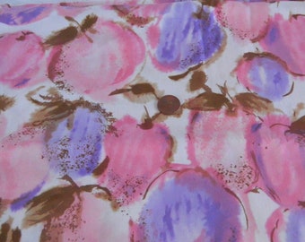 Blue Pink 411 Flowering Orchard Fabric; Pastel Fruits Fabric; Clusters of Fruit; Fabric By the Yard; Mint Lavender