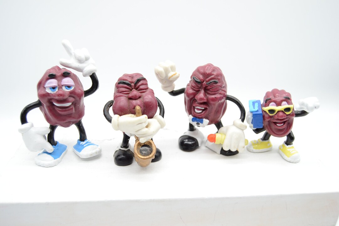 Vintage California Raisin Figurines Set of 4 1980s Collectible Etsy