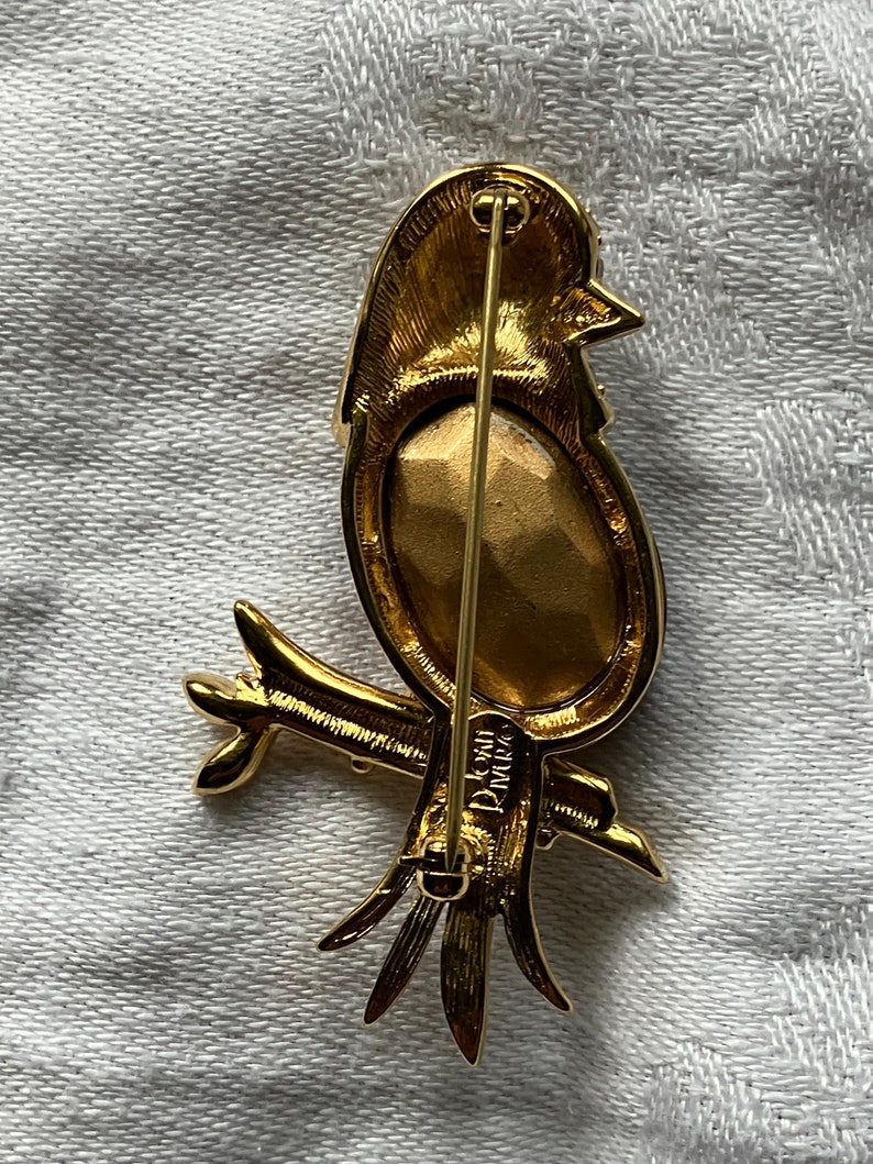 Vintage Signed Joan Rivers Crystal Bird Brooch - Etsy
