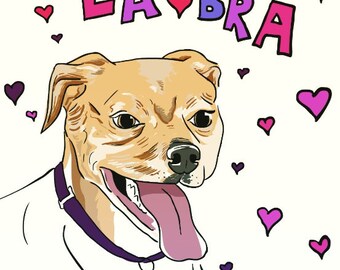 Digital dog portrait