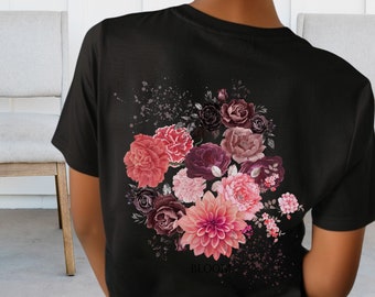 Retro bloemen T-shirt | Boho bloemenshirt | Vintage bloemenT-shirt | Cadeau voor haar |