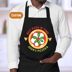 Custom Papa Pizza Apron | 100% Organic Cotton  | The Perfect Gif for Dad and Father&#39;s Day