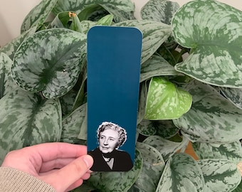 Agatha Christie Bookmark, Author Portrait, Book Lover Gift