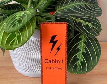 Percy Jackson Cabin 1, Zeus Bookmark, PJO