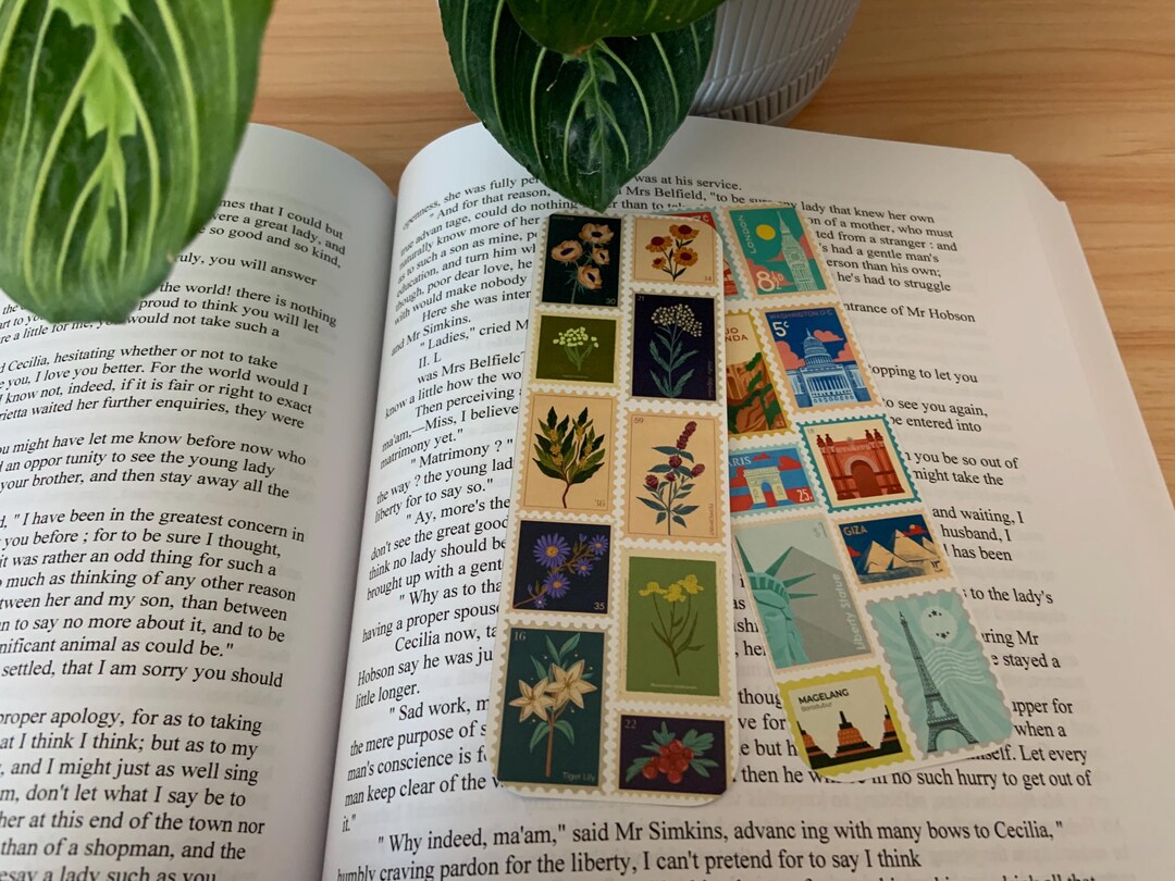 Stamp Bookmark Set, Heavyweight Paper Bookmarks - Etsy