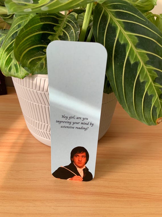 Mr. Darcy Bookmark, Pride and Prejudice Jane Austen Fan Gift, Heavyweight Semi-Glossy Paper