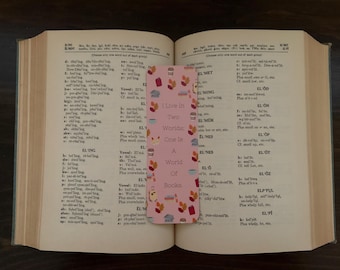 Marcapáginas de Rory Gilmore, "Vivo en dos mundos", papel de gramaje alto
