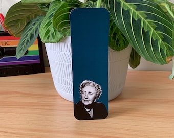 Agatha Christie Lesezeichen, Autorin Portrait, Buchliebhaber Geschenk