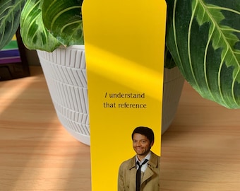 Supernatural Castiel Bookmark, Funny Quote Fan Art, Heavyweight Semi-Glossy Paper