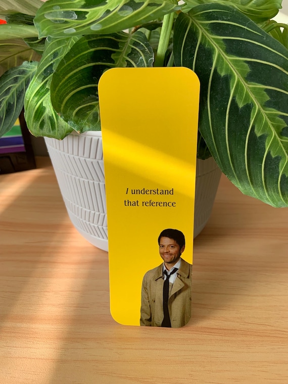 Supernatural Castiel Bookmark, Funny Quote Fan Art, Heavyweight Semi-Glossy Paper