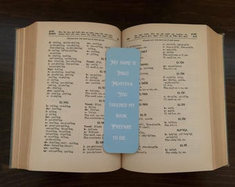 Princess Bride Bookmark, Inigo Montoya Quote, Funny Bookmark