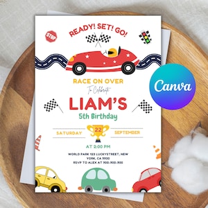 Editable Cars Birthday Party Invitation, Kids Birthday Invitation Lightning, McQueen Invitation, Cars Birthday Invitation, Cars Invitation