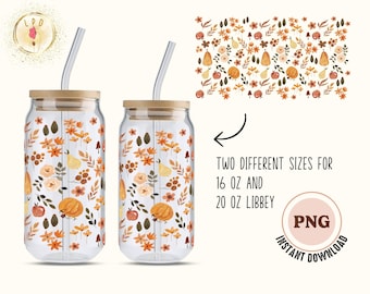 Halloween Glass Wrap Png, Libbey Glass Can 16oz Png, 20oz Glass Can Wrap, Fall Thingd Libbey Glass Png, Autumn Can Glass Png,Trendy Fall Png