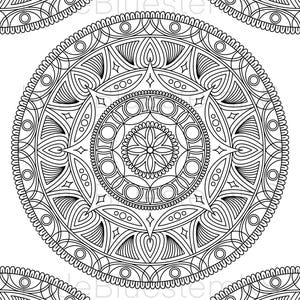 Mandala Coloring Page Printable Instant Download (Design Y)