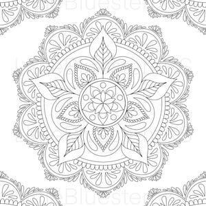 Mandala Coloring Page Printable Instant Download (Design 2)